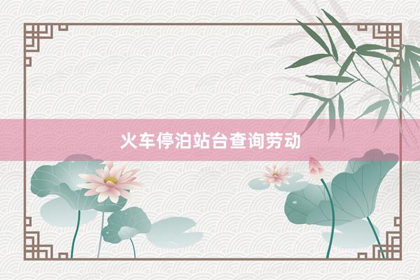 火车停泊站台查询劳动